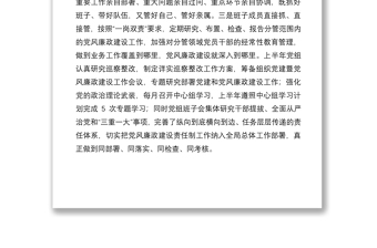 市局黨組2022年上半年黨風(fēng)廉政建設(shè)工作總結(jié)