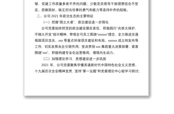 国有企业政治生态分析报告