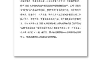 市五星黨支部創(chuàng)建工作進(jìn)展匯報(bào)范文工作匯報(bào)總結(jié)報(bào)告