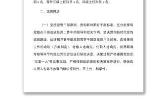xx局選人用人工作報告范文工作匯報總結