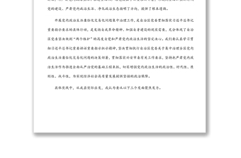 学习党内政治生活相关内容研讨发言