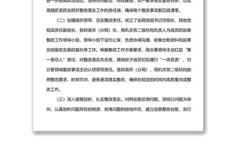 巡察整改進展情況工作報告（局機關）