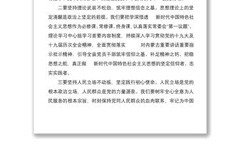 縣委書記嚴肅黨內(nèi)政治生活研討發(fā)言