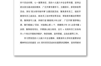 2篇2021年工作總結范文2篇銀行國有企業集團公司國企共青團工作匯報報告
