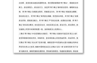 “兩個確立”研討發言