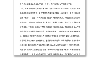 機(jī)關(guān)黨支部班子2021年度組織生活會“四個(gè)對照”檢視材料