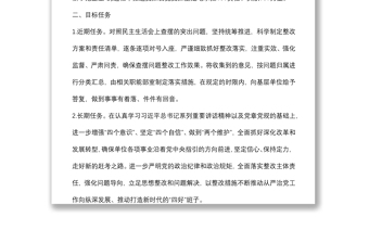 單位專題民主生活會(huì)整改工作方案