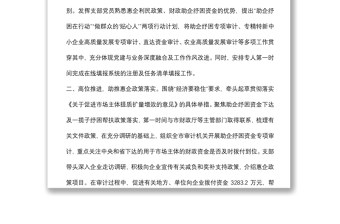 審計(jì)局黨支部“為民惠企爭(zhēng)模范”行動(dòng)工作匯報(bào)材料