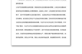 在全省耕地保護與土地利用管理工作電視電話會議后的講話