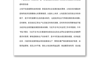 在全省耕地保护与土地利用管理工作电视电话会议后的讲话