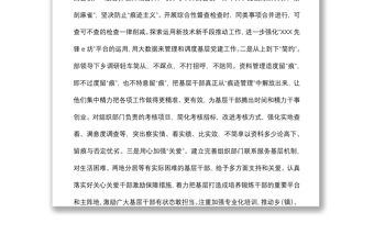 2022年組織部門整治形式主義為基層減負工作調研報告