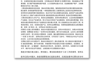 鄉(xiāng)村振興戰(zhàn)略工作領(lǐng)導(dǎo)小組會(huì)議總結(jié)講話提綱
