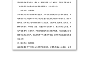 全面排查整治城鄉(xiāng)自建房安全隱患工作匯報