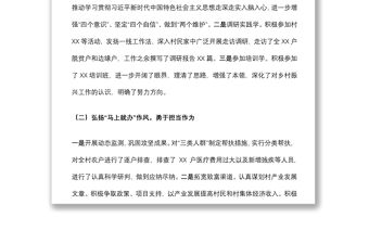 鄉村振興駐村工作隊員2021年工作總結