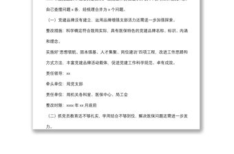 落實全面從嚴治黨主體責任述職評議問題整改工作方案