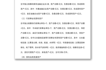 全市國有資產(chǎn)管理情況調(diào)研報(bào)告