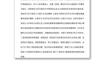 在單位黨史學(xué)習(xí)教育專題民主生活會(huì)點(diǎn)評(píng)講話