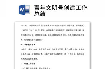 青年文明號創建工作總結