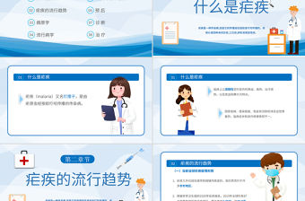 2022醫療醫院瘧疾PPT卡通簡約風預防醫護學生匯報培訓講課PPT