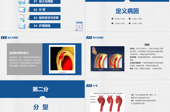 2022主动脉夹层PPT清新简约风医学急救护理通用PPT模板