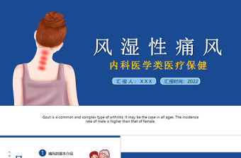 2022夏季腹瀉PPT簡約清新醫療教學各種疾病醫理PPT模板下載