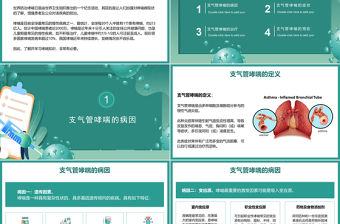 2022支氣管哮喘的預(yù)防和治療PPT清新醫(yī)療風(fēng)醫(yī)療教學(xué)各種疾病醫(yī)理PPT模板