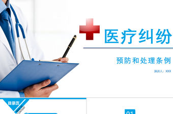 2022醫(yī)療糾紛預(yù)防和處理?xiàng)l例PPT清新醫(yī)療風(fēng)醫(yī)學(xué)醫(yī)療通用PPT模板