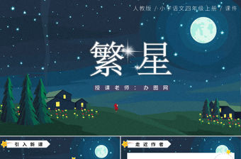 2022繁星PPT第4課小學(xué)四年級語文上冊部編人教版教學(xué)課件