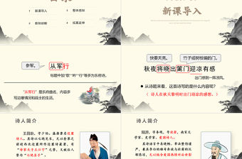 2022古詩三首 從軍行PPT第9課小學五年級語文下冊部編人教版教學課件