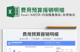 2023費用預算報銷明細免費下載