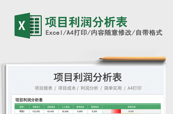 2023項(xiàng)目利潤(rùn)分析表免費(fèi)下載
