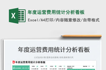 2022年度運(yùn)營(yíng)費(fèi)用統(tǒng)計(jì)分析看板免費(fèi)下載
