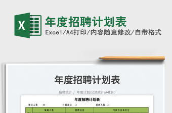 2022年度招聘計劃表免費下載