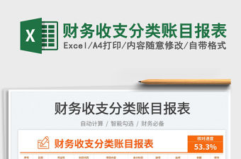 2023財(cái)務(wù)收支分類賬目報(bào)表免費(fèi)下載