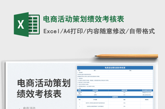 2023電商活動(dòng)策劃績效考核表免費(fèi)下載
