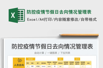 2023防控疫情節(jié)假日去向情況管理表免費下載