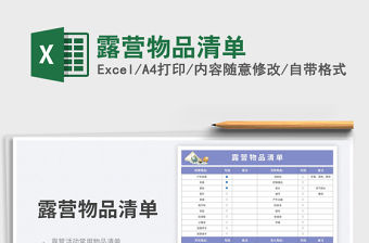 2023露營物品清單免費下載