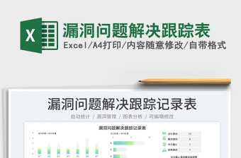 2023漏洞問題解決跟蹤表免費(fèi)下載