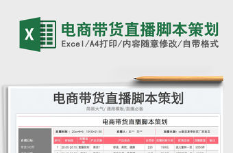 2023電商帶貨直播腳本策劃免費下載