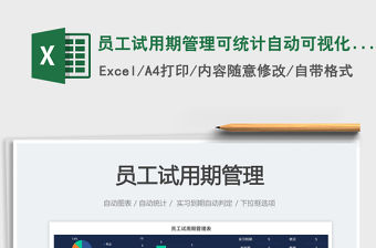 2023員工試用期管理可統(tǒng)計(jì)自動(dòng)可視化圖表免費(fèi)下載