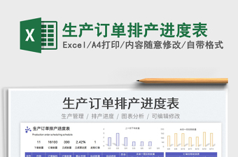 2023生產(chǎn)訂單排產(chǎn)進(jìn)度表免費下載