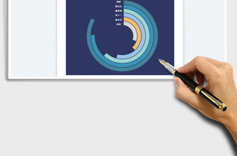 2023銷售業績對比圖-環型圖免費下載