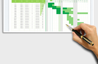 2023项目管理甘特图-自由编辑假期免费下载