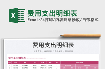 2023費(fèi)用支出明細(xì)表免費(fèi)下載