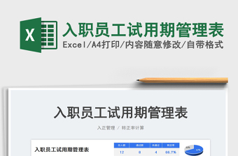 2023入職員工試用期管理表免費下載