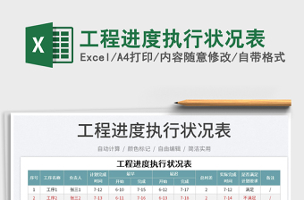 2023工程進度執(zhí)行狀況表免費下載