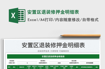 2023安置區(qū)退裝修押金明細(xì)表免費(fèi)下載