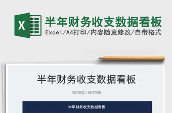 2023半年財務收支數(shù)據看板免費下載