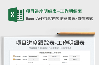 2023項目進度明細表-工作明細表免費下載