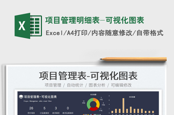 2023項目管理明細表-可視化圖表免費下載